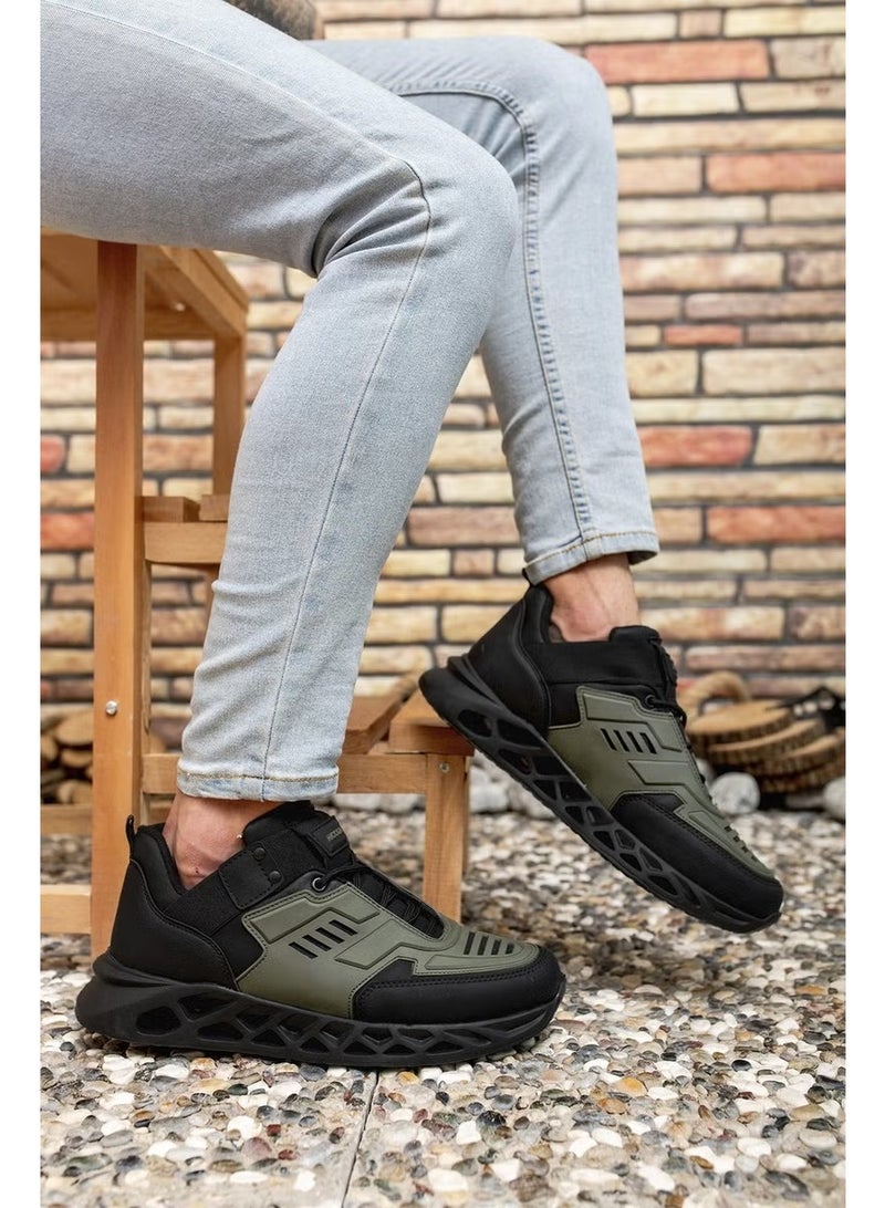 Khaki Black Men's Sneaker 00122021 - Image 1